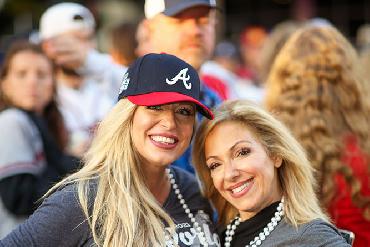 Braves Fans Pose in Braves Country