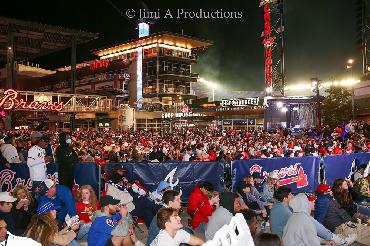 Braves Fans Watch World Series