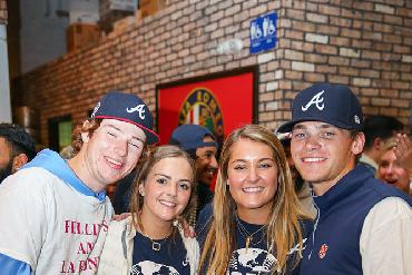 Braves Fans Pose Together