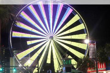 Ferris Wheel Lights Up The Night