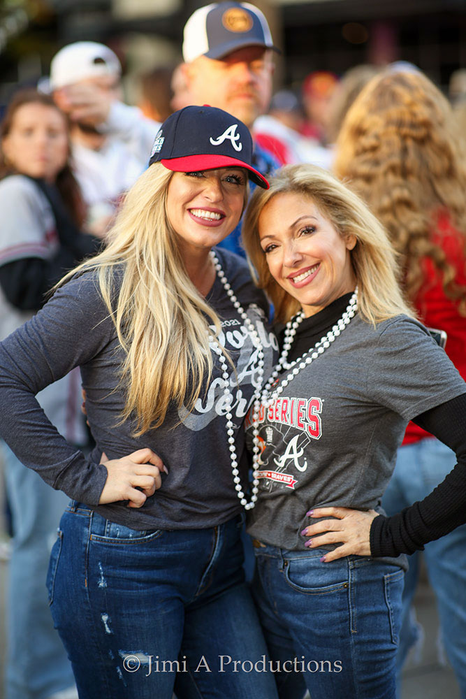 Braves Fans Pose in Braves Country