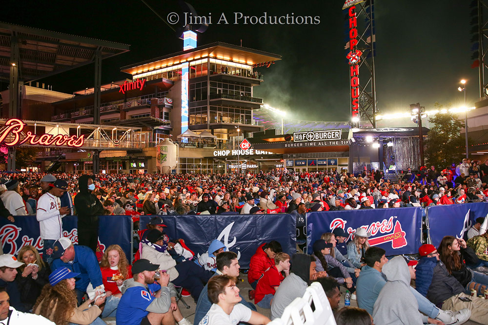 Braves Fans Watch World Series