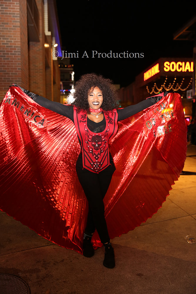 Braves Fan in Winged Costume