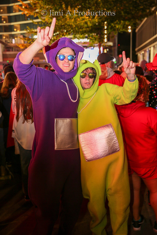 Friends in Costume at Braves Country