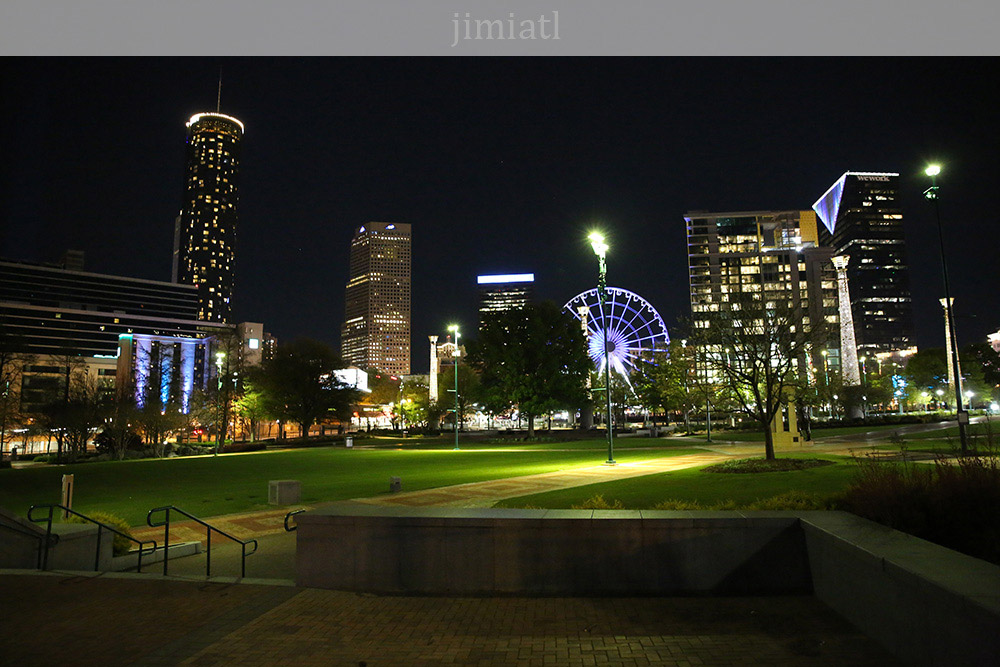 Centennial Olympic Park at Night