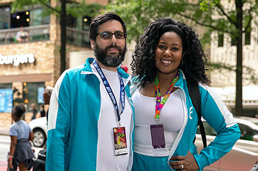 Couple Poses during Dragon Con