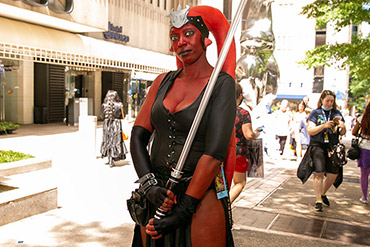 Woman Defends at Dragon Con