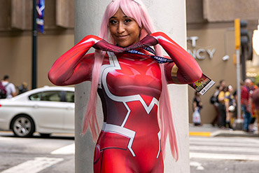 Red Horned Character at Dragon Con