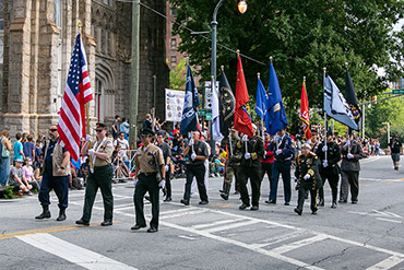 Military Members At Dragon Con Parade